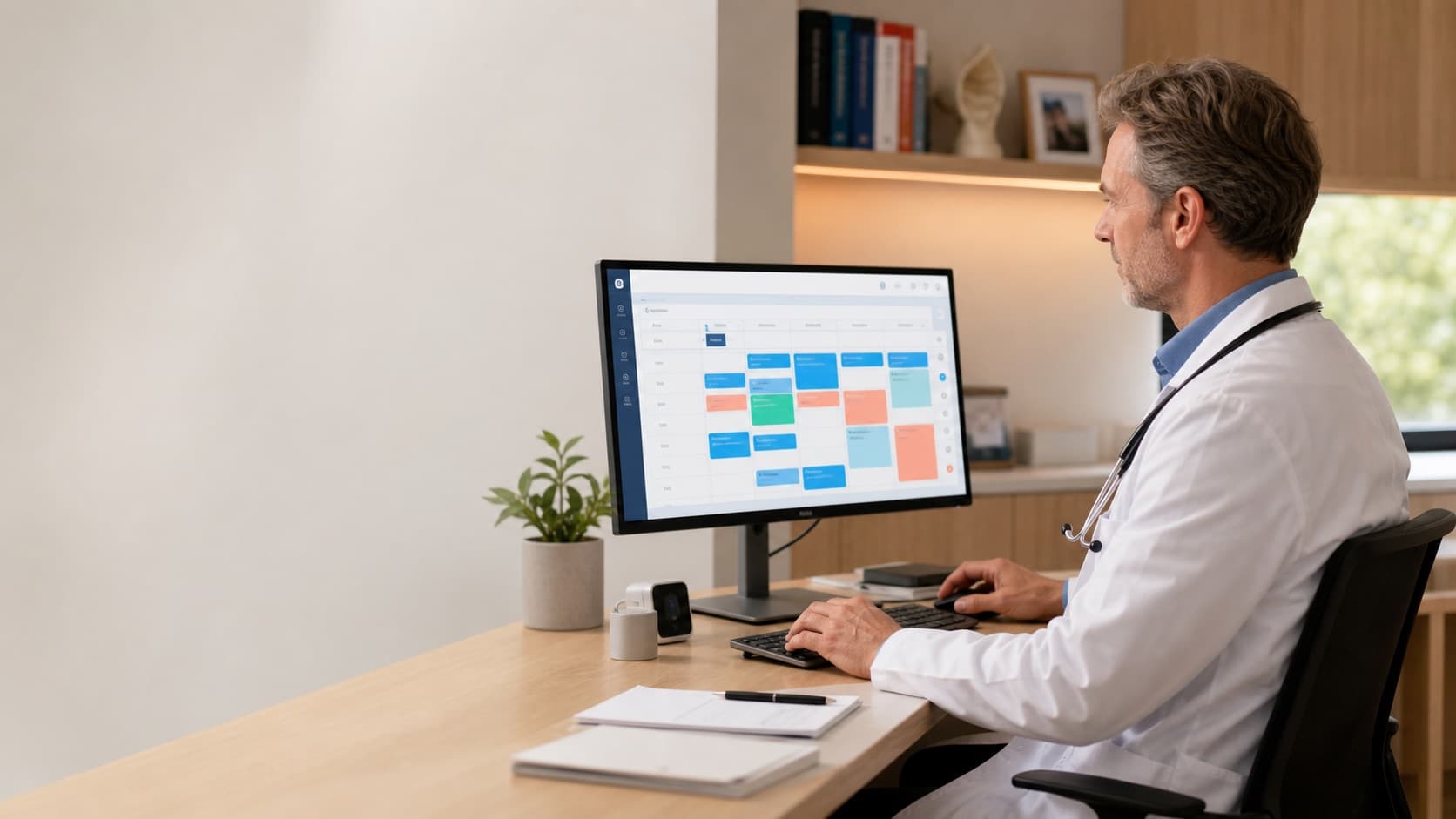 Professionnel de santé utilisant Agenda Pro